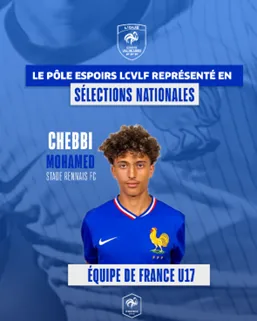 FÉLICITATIONS A CHEBBI MOHAMED POUR SA SÉLECTION NATIONALE U17