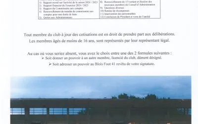 ASSEMBLÉE GÉNÉRALE ORDINAIRE