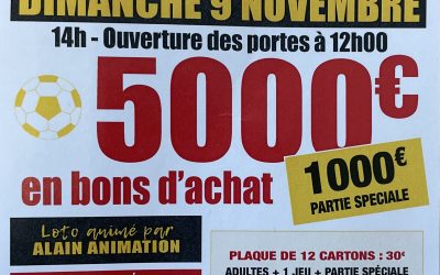 Loto du Blois Football 41 – 5000 € en Bons d&rsquo;achat