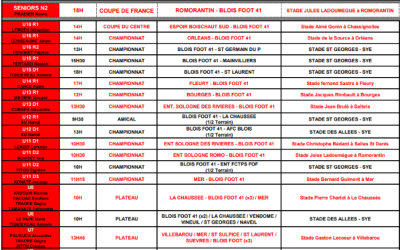 Planning rencontres du 28-29-30/11