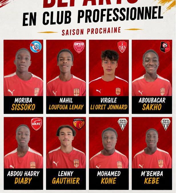 DÉPARTS EN CLUB PROFESSIONNEL