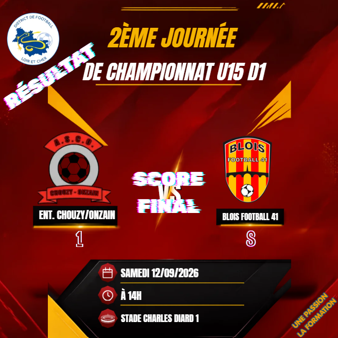 Résultat U15 D1