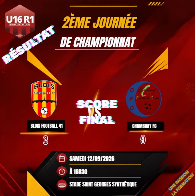 Résultat U16 2